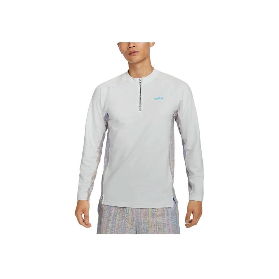 

Nike Dri-Fit DNA LeBron James Quick-Dry 1/4 Zip Basketball Jersey Men tops Summit-White Cosmic-Gold All-Over-Purple FZ1031-121 S