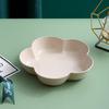 Colorful Petal Fruit Dish - Cute Wheat Straw Flower Plate for Snacks and Bones