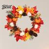 Non Adhesive Glass Decoration Thanksgiving Autumn Wall Decal Maple Leaf Pinecone Pumpkin Harvest Window Sticker Durable Sunproof Sticker Waterproof