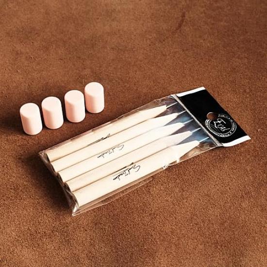 Brass Pencil Caps 4 Writing Office Goods (5 Pencils, Erasers) - Instruments, Pencils, Stationery, Supplies, Case, Stationery, Accessories, Gold,