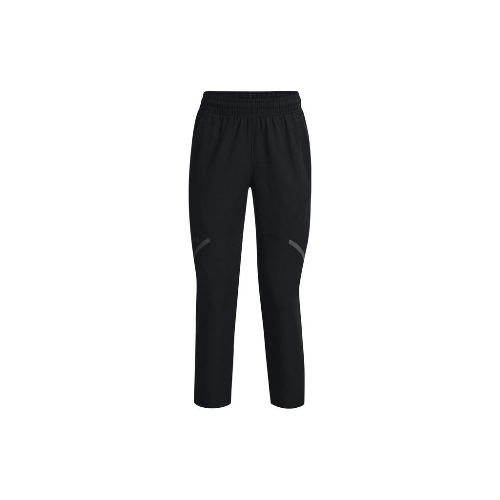 Under Armour Solid Color Elastic Waist 9-Point Casual Pants Women bottoms Black 1376922-001