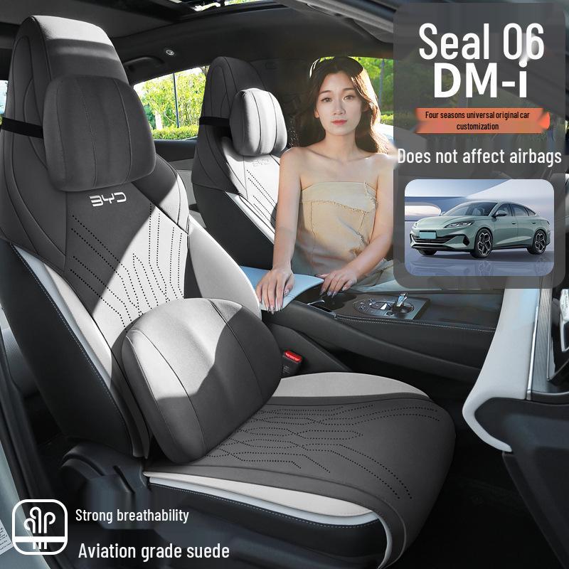 BYD Seal 06 DM-i Car Seat Cushion: Breathable, Non-slip, Flocking, Universal Fit for All Seasons