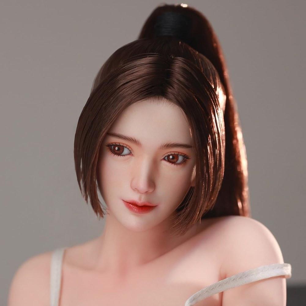 HiPlay VeryCool 1/6 Yakumo Ponytail Female Head with Movable Eyes Doll Head Rooted Hair Painted