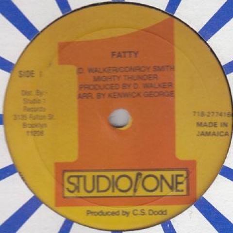 

12inch Record MIGHTY THUNDER - Fatty / Dance Studio One Jamaica Latin