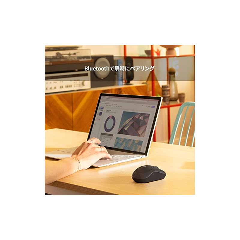 Logitech Silent Wireless Mouse M240GR Silent Bluetooth Mouse Graphite Wireless Compact Ambidextrous Logi Bolt Windows Mac iPad OS Chrome Android M240