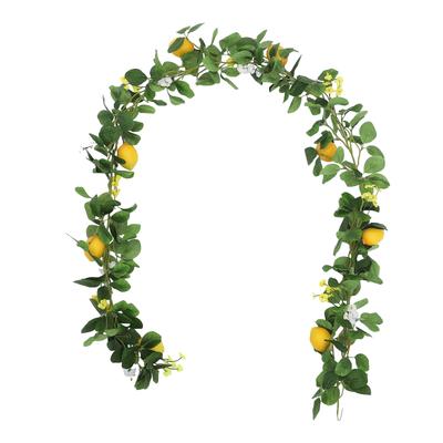 Guirnalda Artificial de Limones Guirnalda de Frutas de Primavera con Limones para Puerta Principal Hogar Cocina Fiesta Boda Decoración 6.6 pies