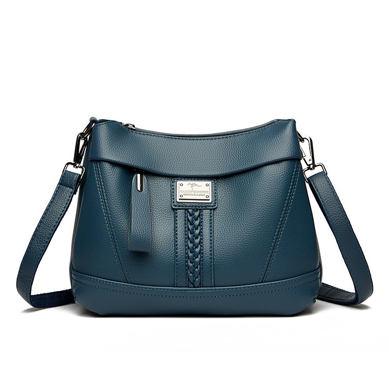 

High Quality Soft Leather Women Tote Bag Luxury Solid Color Ladies Shoulder Crossbody Bags Fashion Female Messenger Handbag