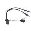 Double USB CREATE Device Cable 5V Power Institution Cord for Mobile Phone Panel Play Devices Travel Accessories