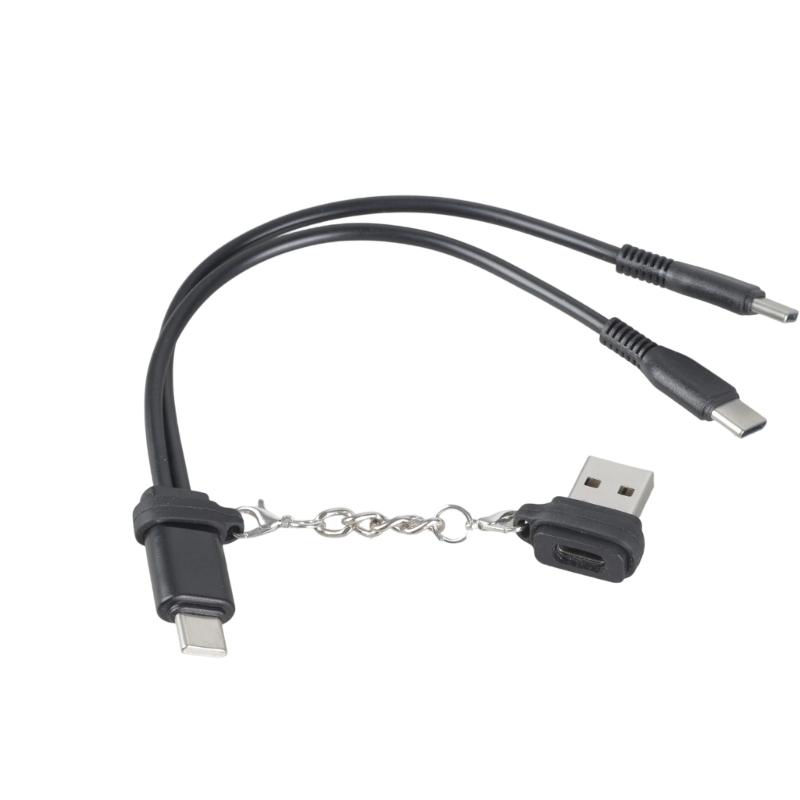 Double USB CREATE Device Cable 5V Power Institution Cord for Mobile Phone Panel Play Devices Travel Accessories