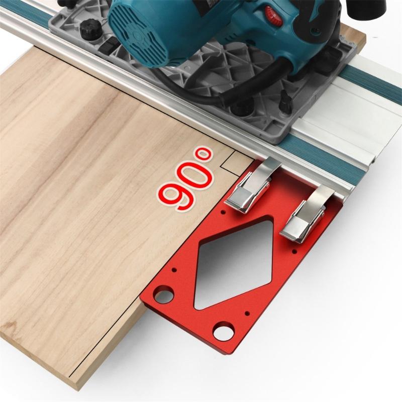 Aluminum 90°Right Angle Guide Rails 90 Degree Angle Stop Precise Cutting Tool For Woodworking And Carpentry Operations