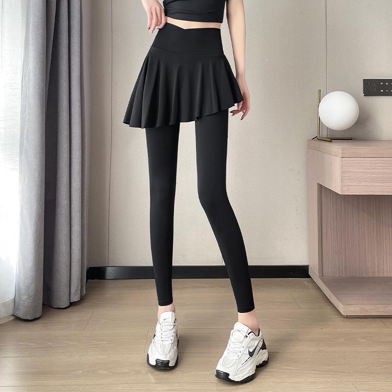 

Женские осенние фитнес-юбка-брюки с эффектом подтяжки бедер для бадминтона и гольфа Medium