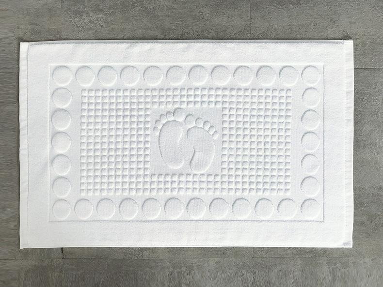 Inyahome Cotton Bath Mat Towels for Bathroom Floor Bath Rug Bathroom Floor Mats Washable Soft Bathtub Shower Sink Floor Towels