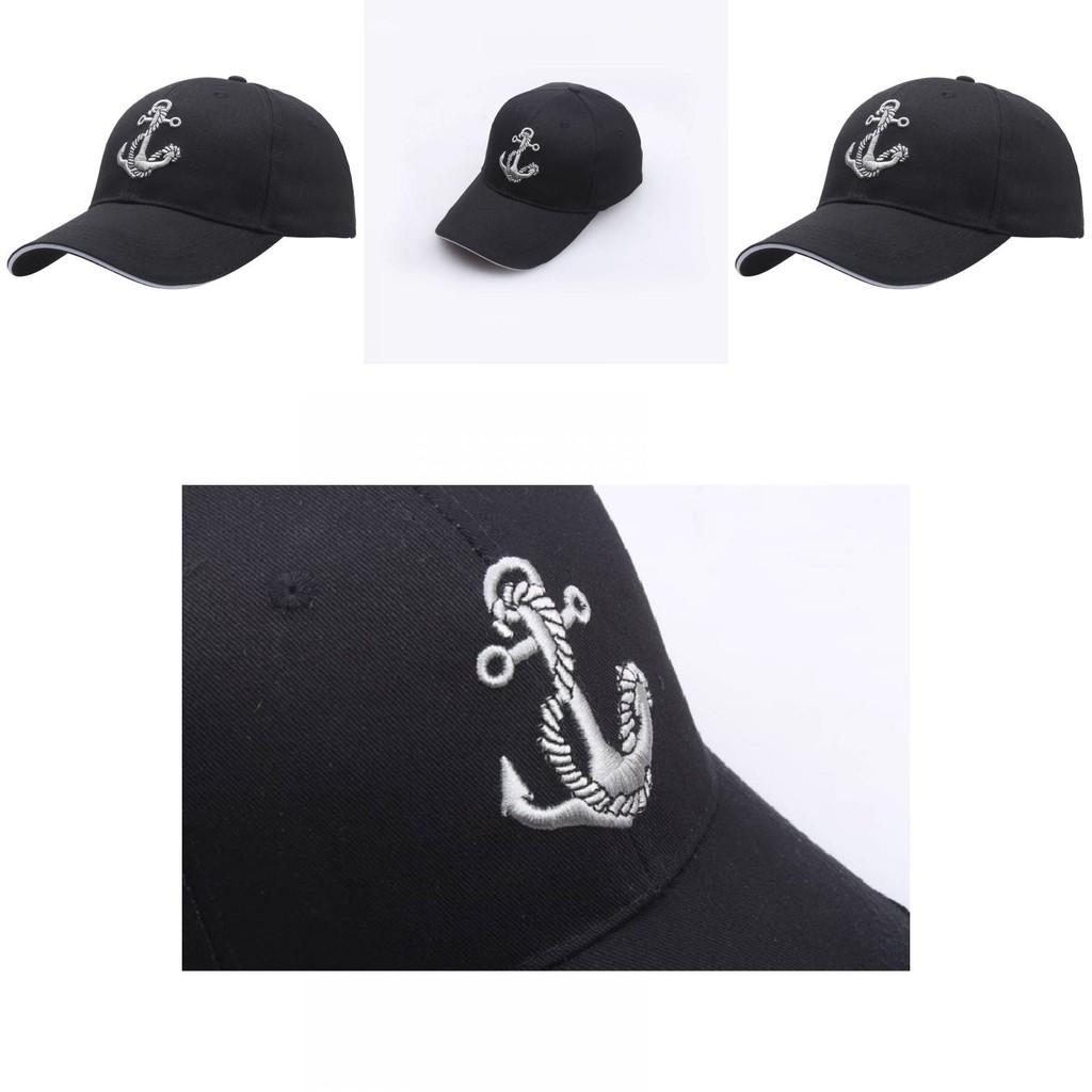 Lässige Baseballkappe mit Ankerstickerei und verstellbarem Riemen für alle Jahreszeiten