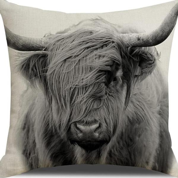 New Creative Cartoon Farmhouse Cow Animal Pillow Case Home Decoration Living Room Car Cushion