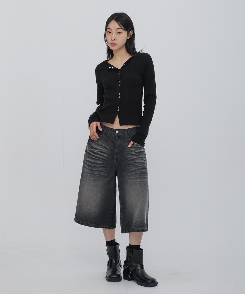 Chicks Snap Cardigan Black