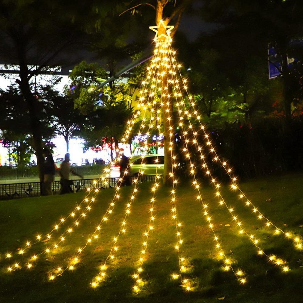 Pentagram LED Light String 2M Tree Tops Lights Decorative Lamp Christmas Light String Garden