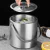 Stainless Steel Ice Bucket with Lid And Tongs 2/3L Large Capacity Double Wall Insulated Ice Bucket for Parties Wine Champagne Cocktails Home Bar