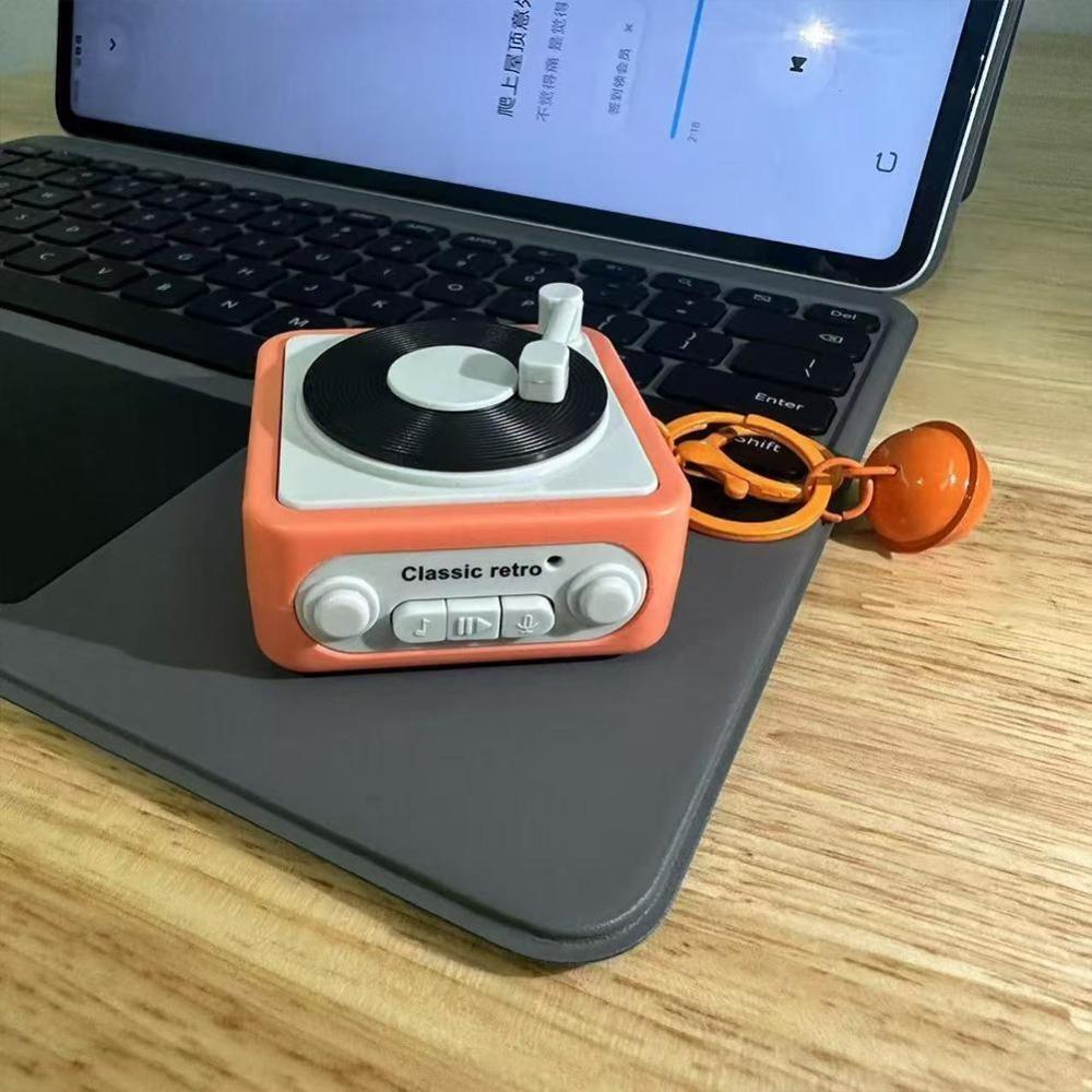 Portable Music Box Pendant Musical Instrument Toy Music Speaker Key Chain Retro Recorder Keychain