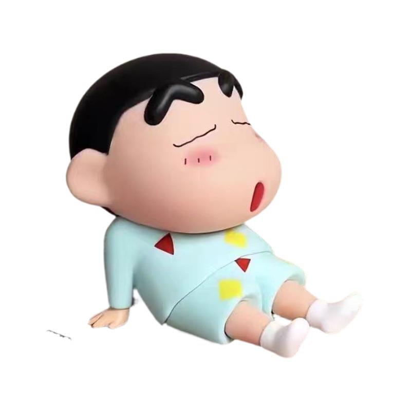 Crayon Shin-chan Desktop Phone Holder Figure - Cartoon Ornament Gift for Lazy Person or Live Streaming