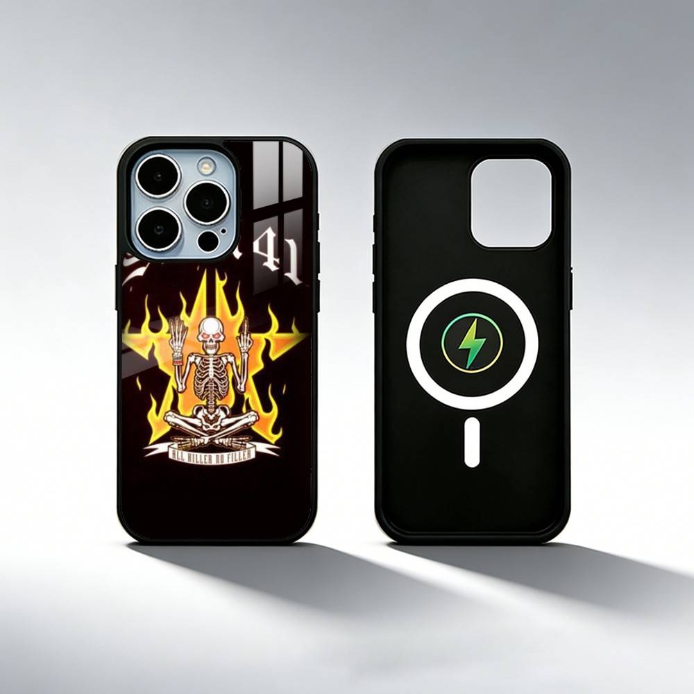 Hard-rock S-Sum 41 Band Phone Case For iPhone17,16,15,14,13,12,11 Plus,Pro Max Magnetic For Magsafe Wireless Charging