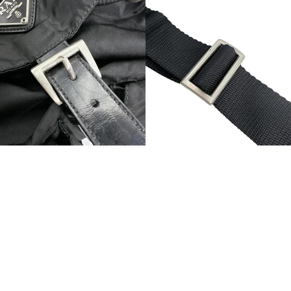 PRADA Triangle logo Backpack Backpack Â· Daypack Nylon black unisex Used