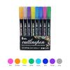 Shimmering Outline Markers Metallic-black Rod 8 Colors
