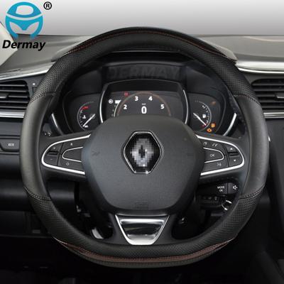 For Renault Megane 4 IV Grand Coupe SaloonCar Steering Wheel Cover Microfiber Leather + Carbon Fiber Fashion Auto Accessories