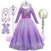Girls Princess Dress Snow Queen Costume Carnival Party Halloween Kids Clothes Birthday Party Dress