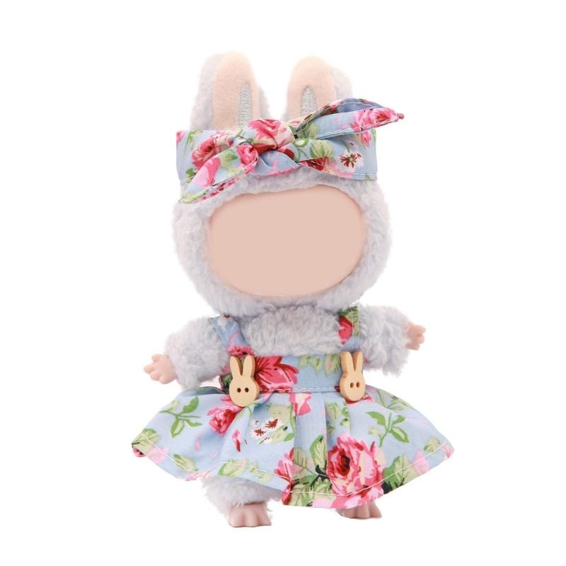 Fashionable Doll Clothes for 17cm Figure Dolls with Bowknot Hairband and Skirt Suitable for Adult Kids Doll Display