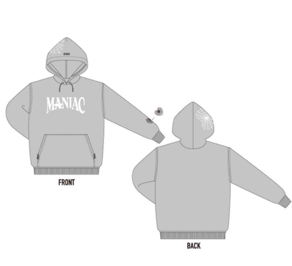 [USED] straykids MANIAC Unconstructed Logo Print Hoodie