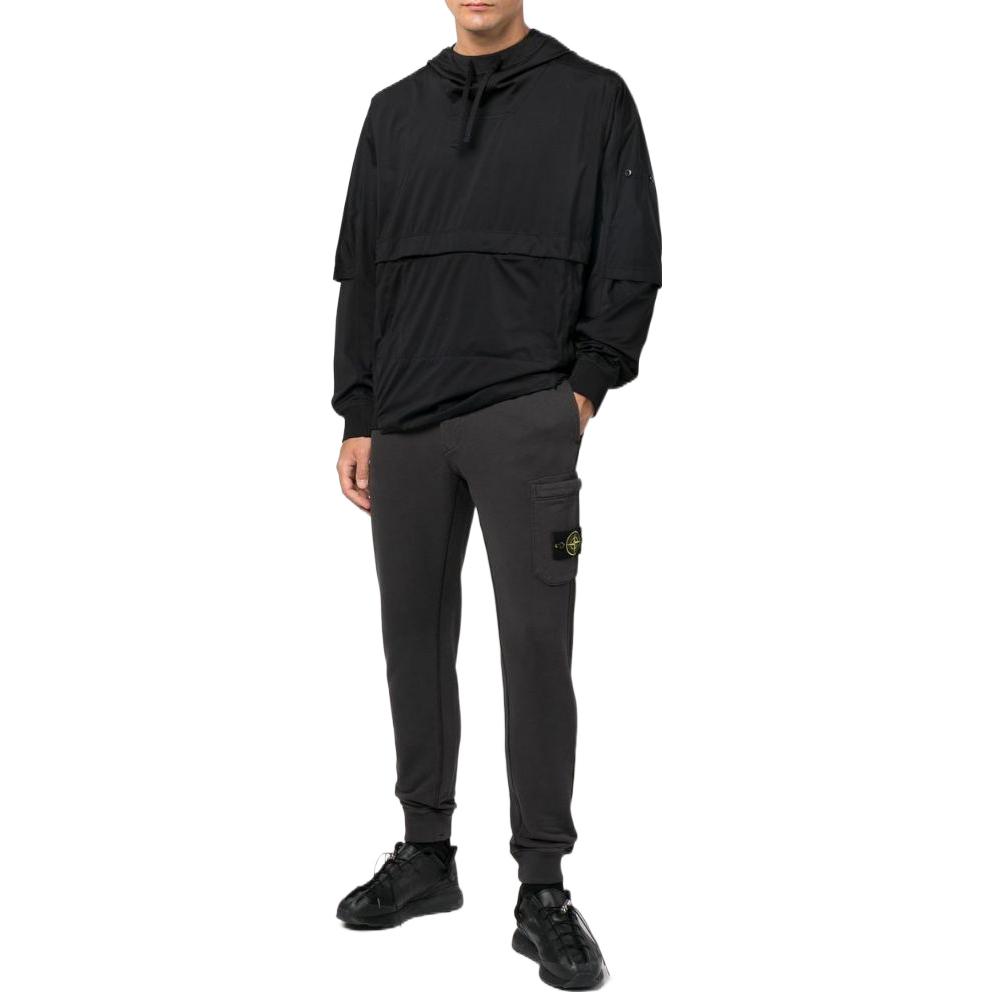 Stone Island FW22 Side Logo Patch Drawstring Casual Knit Sweatpants Men Bottoms Dark-Gray 771564520-V0065