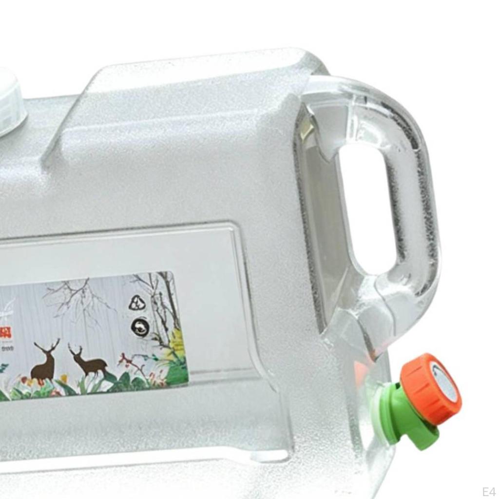 Camping Water Container Carrier Extension Hose Large Capacity Storage Jug with Spigot for