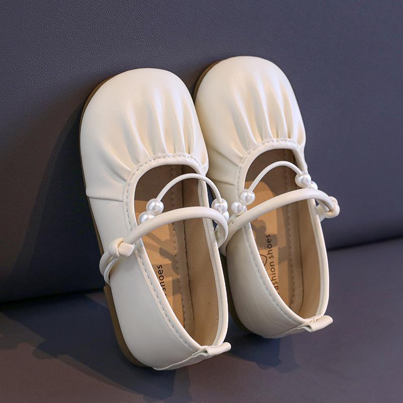 Mädchen Lederschuhe Sommer 2025 neue Kinder Baby Ballett Einzel Schuhe Mädchen Mode Ausländischer Stil mit Rock Prinzessin Schuhe