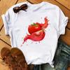 Funny Fruits T Shirt Unisex Fashion Kawaii Banana Print White Tshirt Harajuku Tshirt Short Sleeves Tops Tee Shirt Femme T Shirts