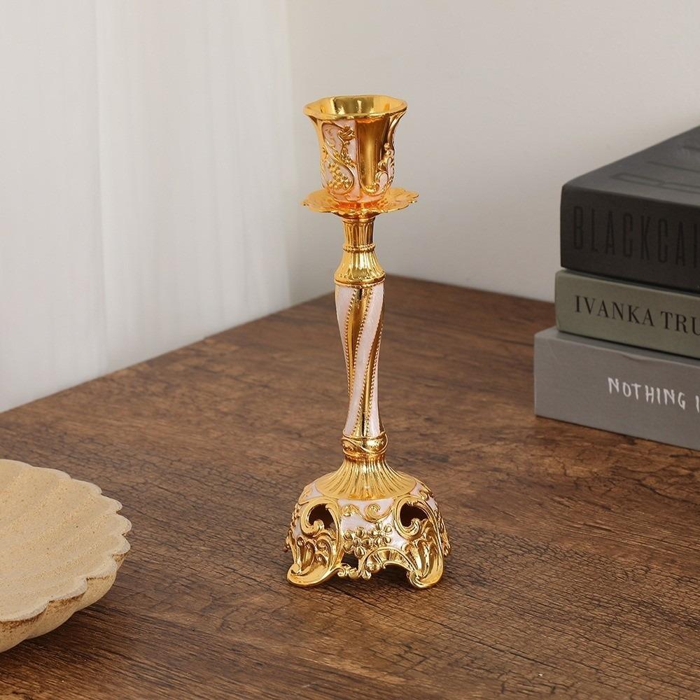 Europejski Styl Klasyczny Stołowe Świeczniki Retro Wykwintne 10/16/18cm Świecznik Dekoracja Domu Metalowy