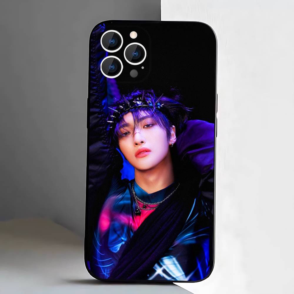 Hot A-ATEEZ Kpop Phone Case For iPhone 17,16,15,14,13,12,11,Pro,XS,Max,XR,Plus,E,SE4,Mini Black Soft Cover iPhone15PRO