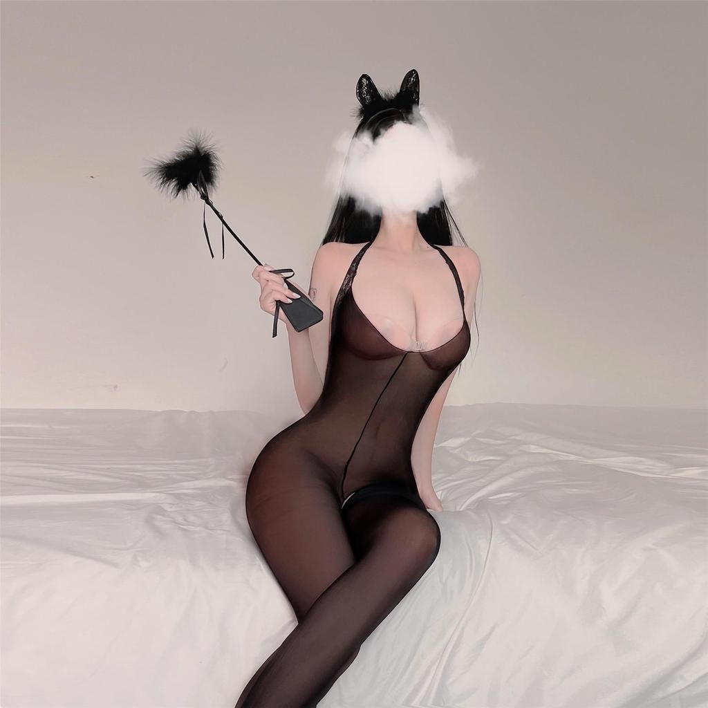 Seductive Lace Mesh Plus Size Sling Lingerie Set