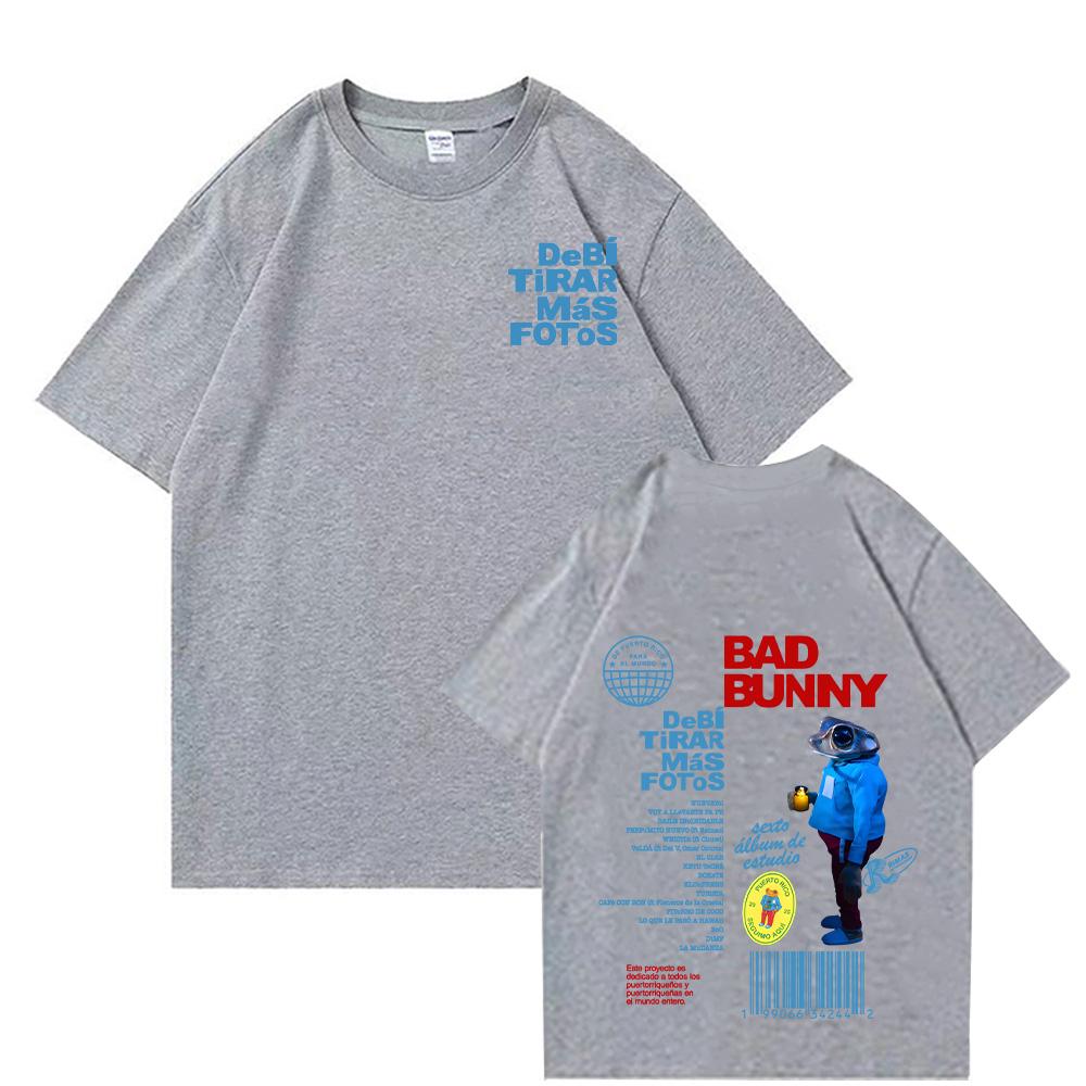 

Bad Bunny Fashion New Cotton T-shirts Vintage Funny Frog Debí Tirar Más Fotos Tees Women Men Aesthetic Tops Streetwear Y2K Trends Oversized T-shirts XXXL зелений