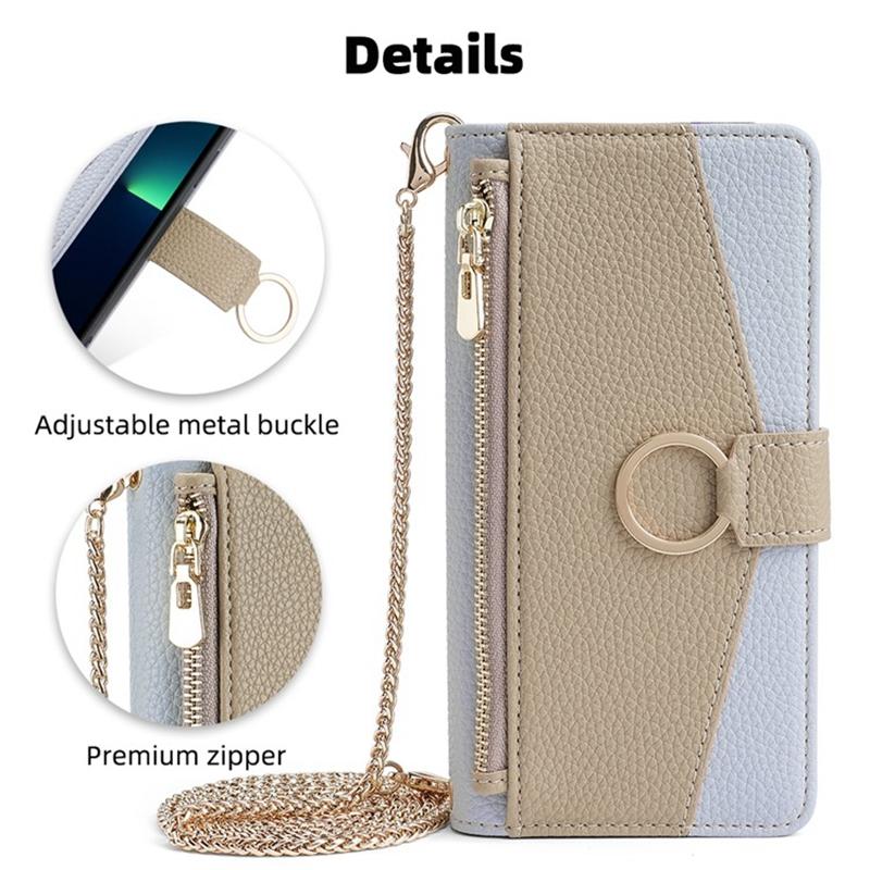 For Xiaomi Civi 4 Pro 5G/14 Civi 5G Leather Case Zipper Wallet Stand Phone Cover with Mirror Function