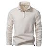 Men's Versatile Zip-Up Stand Collar Fleece Sweatshirt for Autumn/Winter