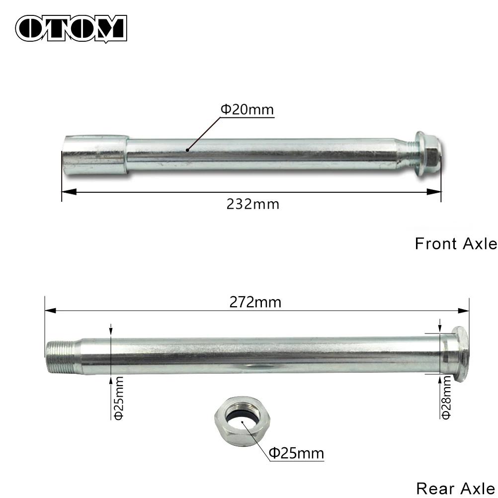 OTOM Motorrad Zubehör Vorderachse Hinterachse Radnabe Achse Mit Mutter Satz Für HONDA CRF250R CRF250X CRF450R CRF450X 2002-2019
