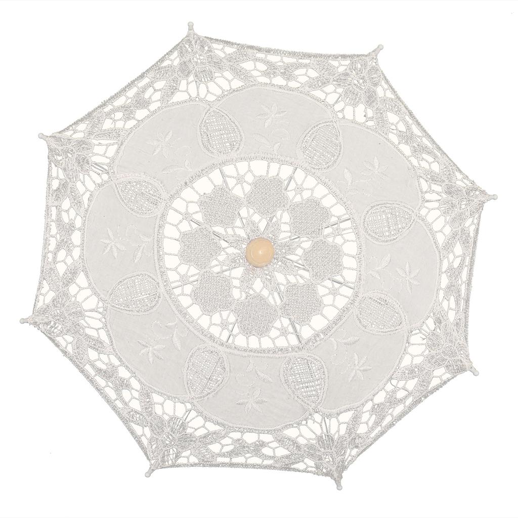 Lace Umbrella Wedding Bridal Parasol Umbrella for Photography Props Wedding SuppliesS Beige