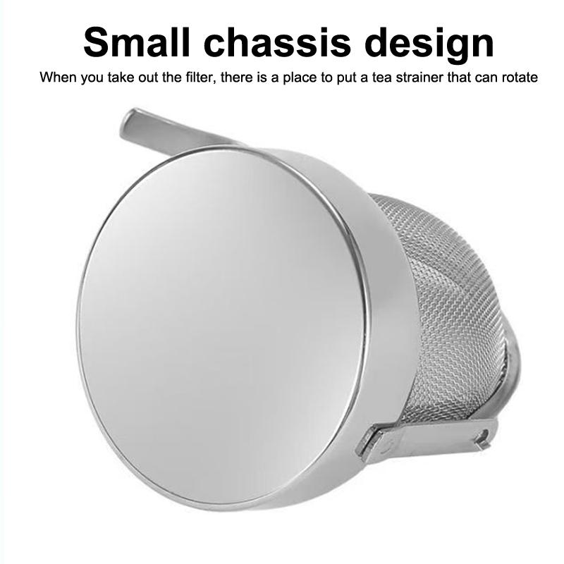 304 Stainless Steel Tea Coffee Strainer Filter With Base For Loose Leaf Tea Easy To Clean Kung Fu Tea Fine Mesh Tea Filter