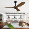 Only Remote Control DC Motor Reverse Wood Blades Fans Lighting High Quanlity Design Wooden Fans 42 52 60 Inch Large Ceiling Fan