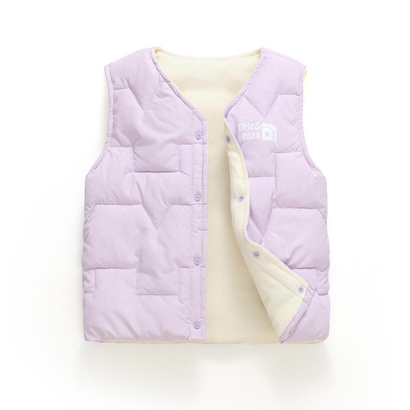 Korean Style Fleece-Lined Cotton Vest for Toddlers – Boys and Girls (Small To Large) Warm Autumn/Winter Clothing