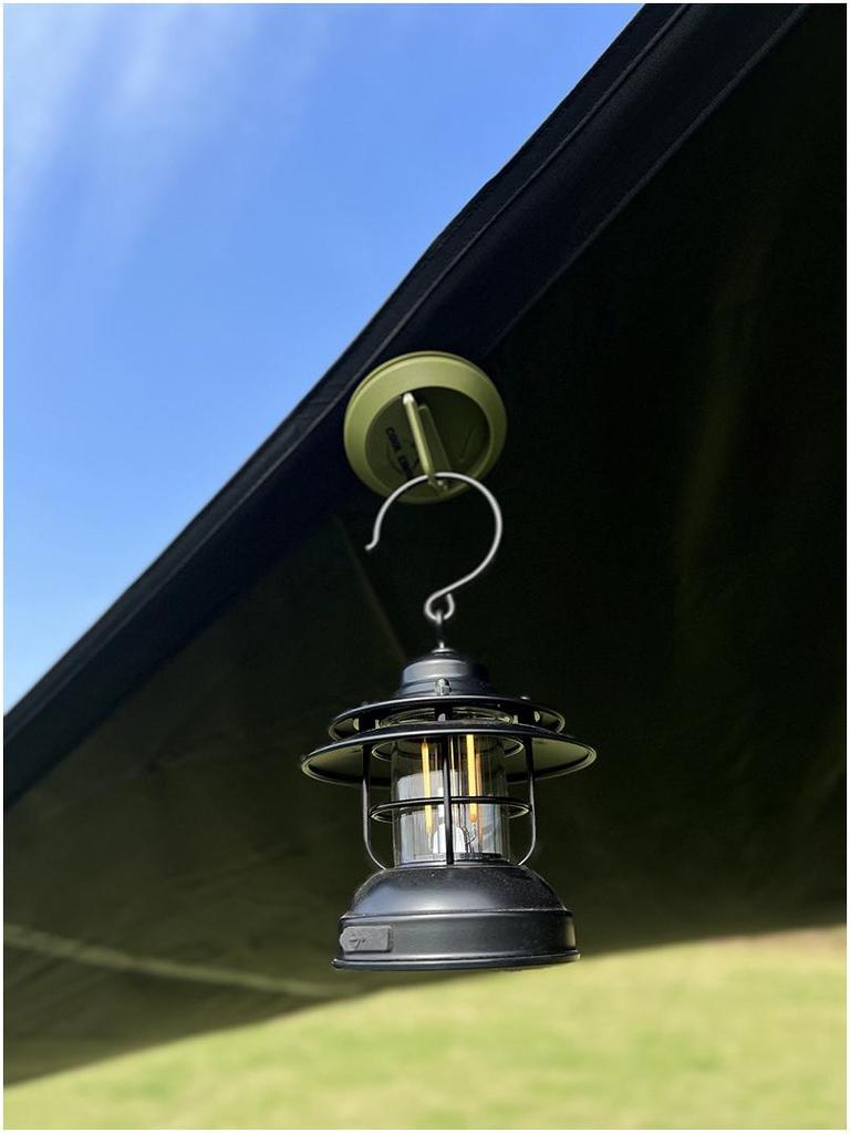 COOLCAMP Magnetic Suction Cup Hook for Tent Awning, Car Camping, Rope Fixing, and Light Hanging