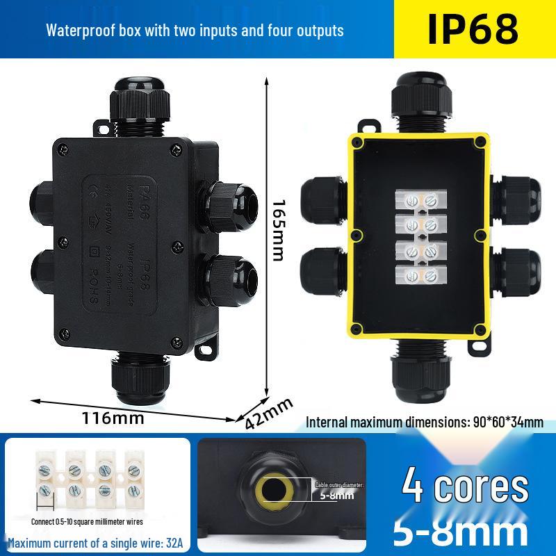 IP68 Waterproof Outdoor Junction Box with Terminals for Street Lights