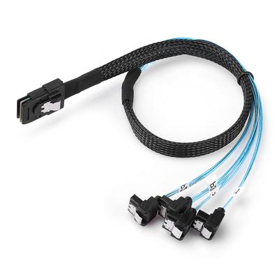 Festplattenkabel, Computerzubehör, Serverkabel, Mini SAS 36-Pin auf 4SATA, 90 Grad, 0,5 Meter