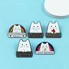 Cartoon Cat Animation Badge: Cute English Quotes Brooch for Clothing & Outerwear