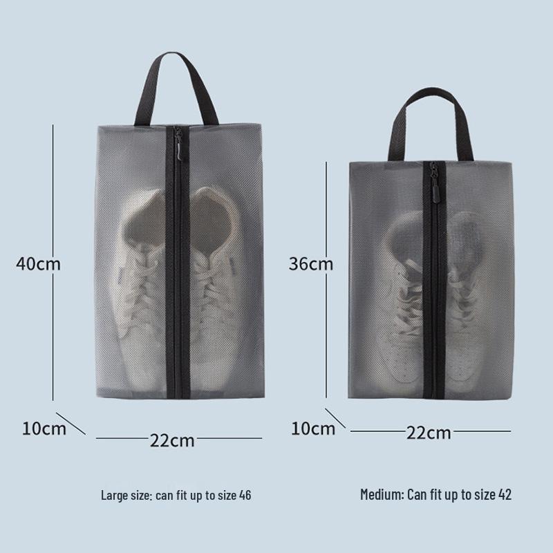 Outdoor Multi-Functional Transparent Mesh Shoe Bag with Print Logo